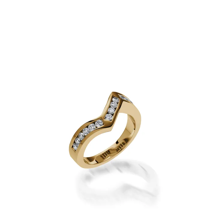 Intrigue Round Yellow Gold Engagement Ring John Atencio Rings