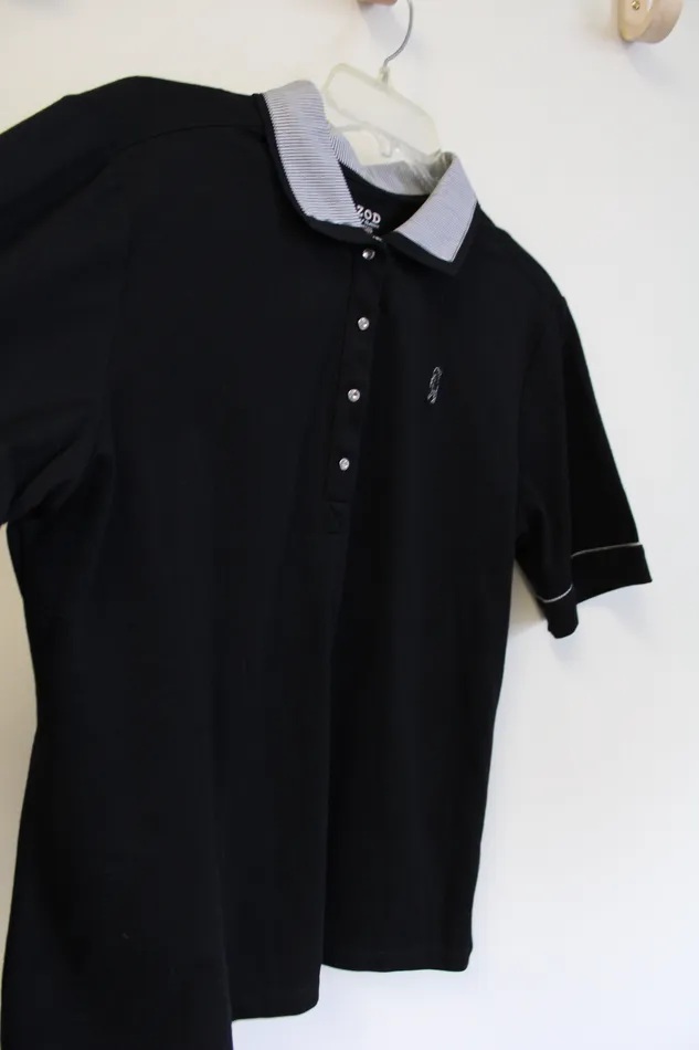 Izod Rings Izod Golf Classix Stretch Black Polo Shirt L