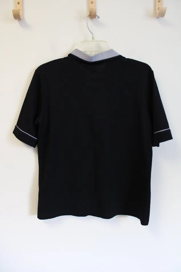 Izod Rings Izod Golf Classix Stretch Black Polo Shirt L