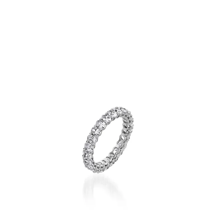 John Atencio Rings 25Carat Oval Natural Diamond Eternity Band