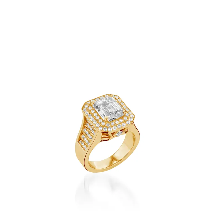 John Atencio Rings Diana Elite Yellow Gold Diamond Ring