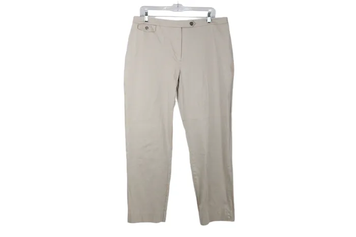 Jones New York Jones New York Stretch Tan Ankle Pants 14 Earrings