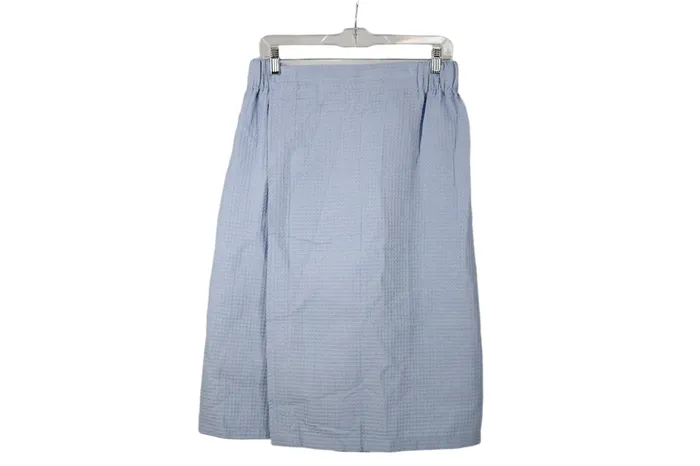 Jubilee Thrift Light Blue Waffle Knit Wrap Skirt XL Necklaces