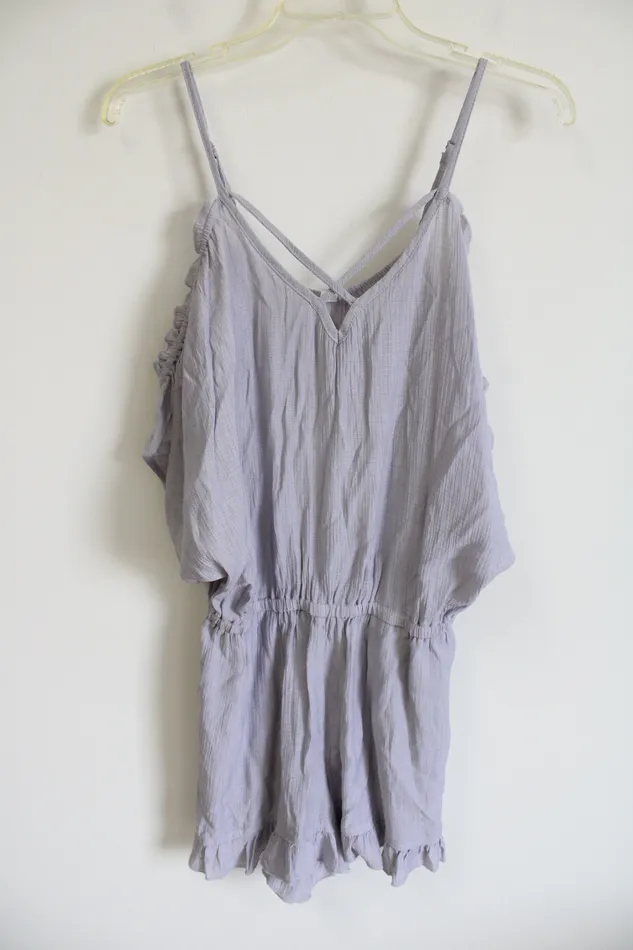 Jubilee Thrift Necklaces NEW L Love Light Purple Cold Shoulder Romper S