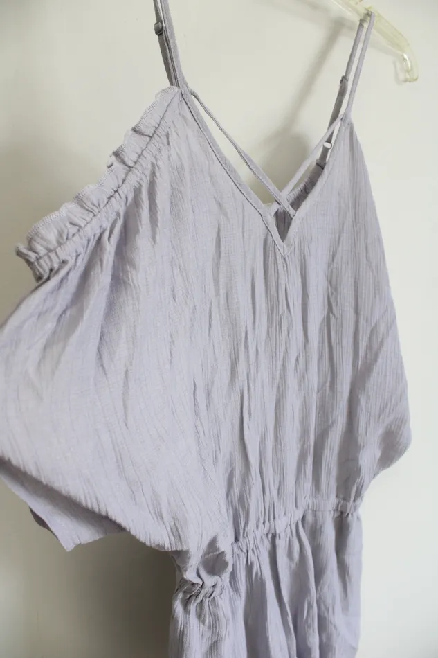 Jubilee Thrift Necklaces NEW L Love Light Purple Cold Shoulder Romper S