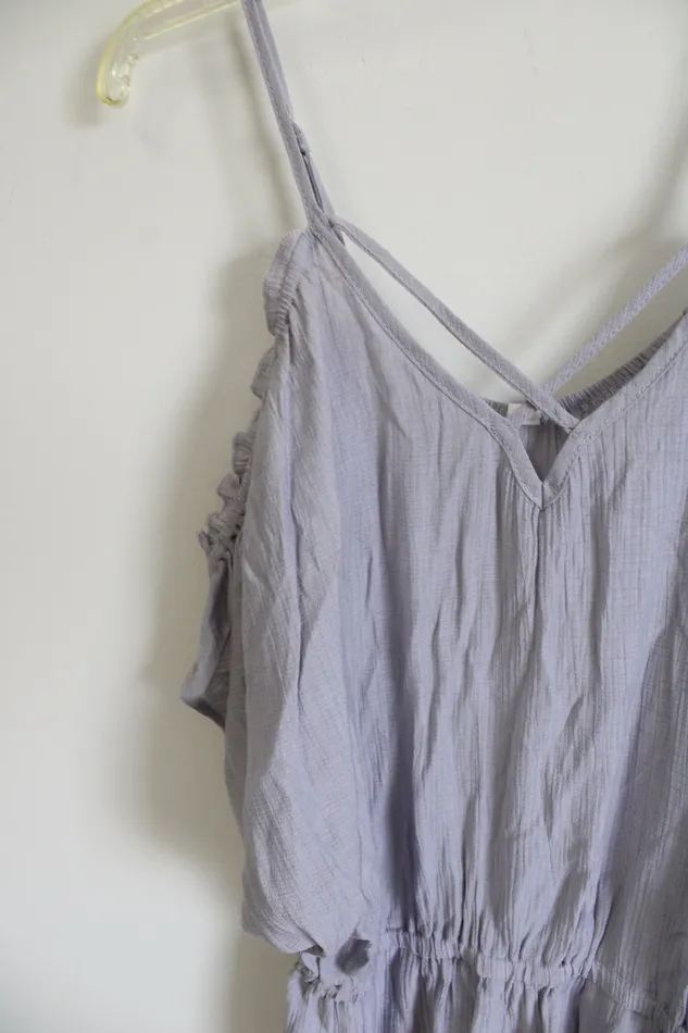 Jubilee Thrift Necklaces NEW L Love Light Purple Cold Shoulder Romper S