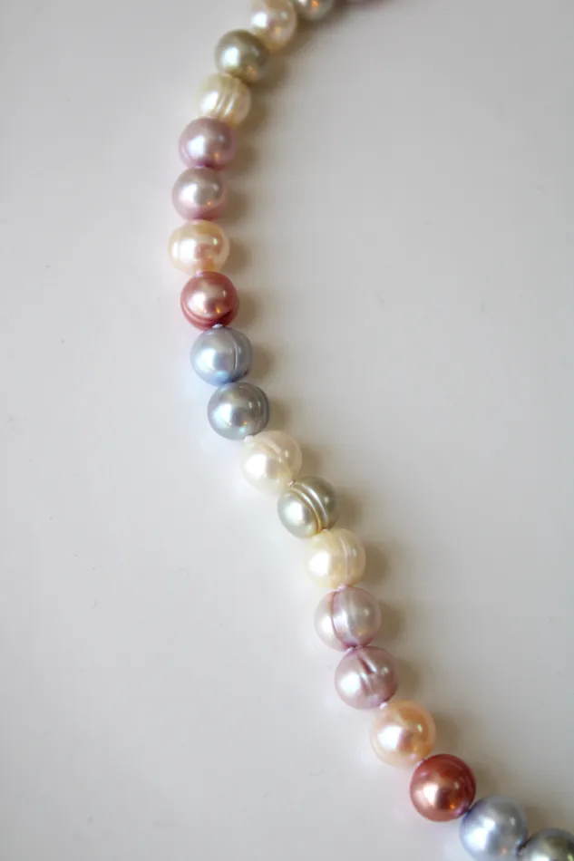 Jubilee Thrift Necklaces Pastel Multicolored Genuine Freshwater Pearl Necklace