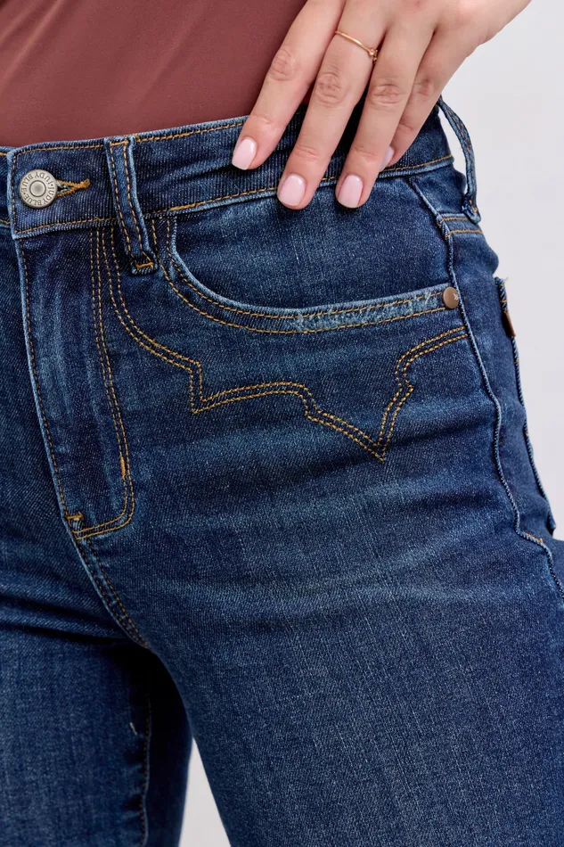 JUDY BLUE Rings JUDY BLUE MID RISE WESTERN EMBROIDERY DETAIL SKINNY JEAN DARK STONE JUDY BLUE Rings JUDY BLUE MID RISE WESTERN EMBROIDERY DETAIL SKINNY JEAN DARK STONE