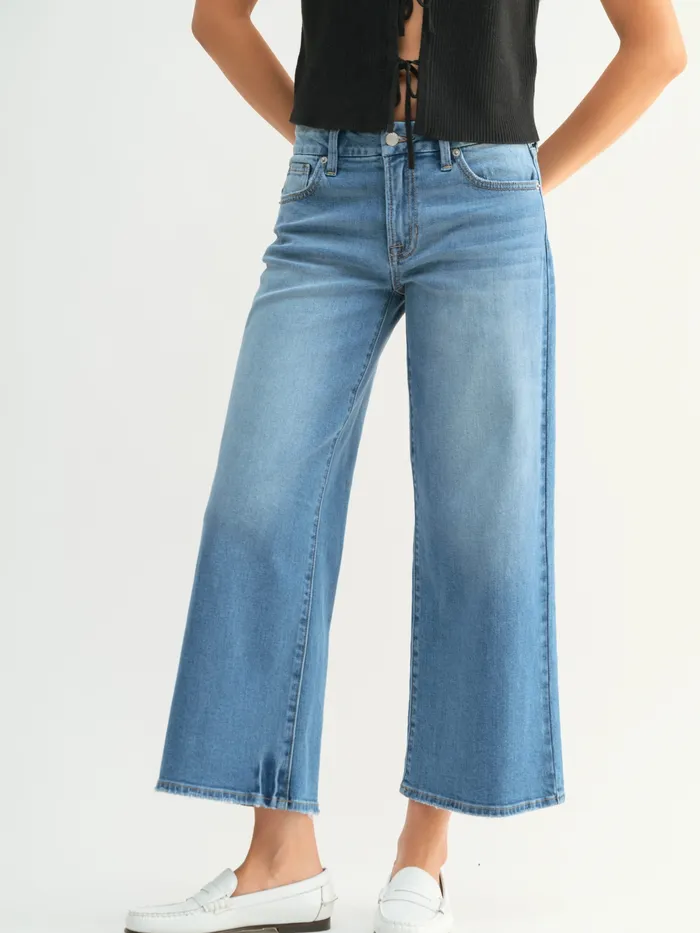Just Panmaco Earrings Just USA Jeans Cropped Wide Leg
