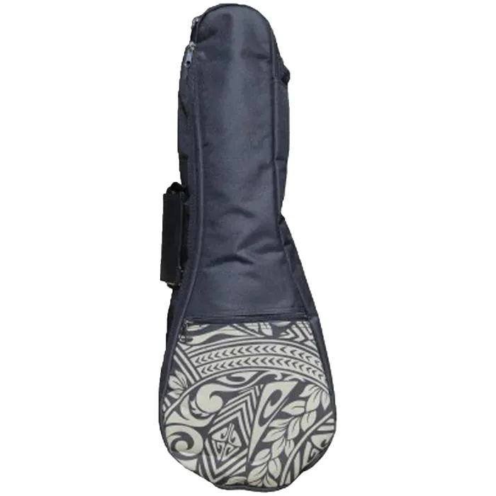 KALABRAND Kala Tribal Black White Ukulele Gig Bag Soprano Size Rings