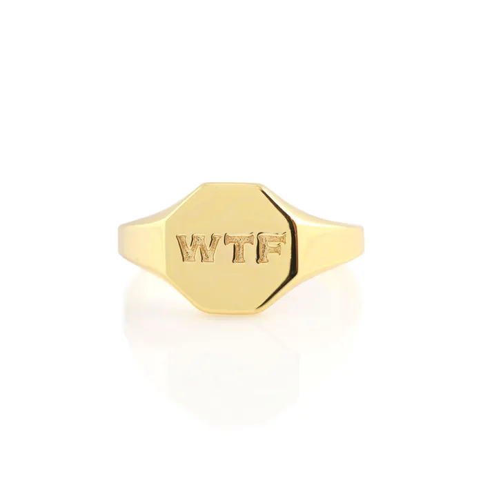 kris nations Rings WTF Signet Ring