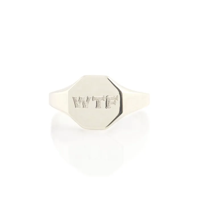 kris nations Rings WTF Signet Ring