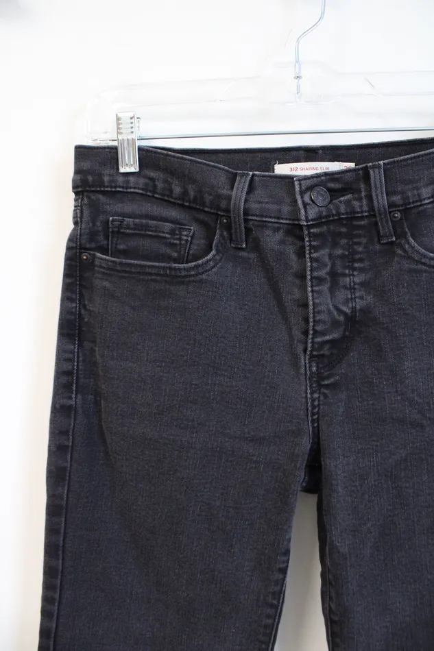 Levis Levis 312 Shaping Slim Faded Black Jeans 28 Rings
