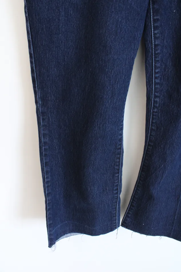 Levis Rings Levis Denizen Dark Wash Cut Off Boot Cut Jeans 32