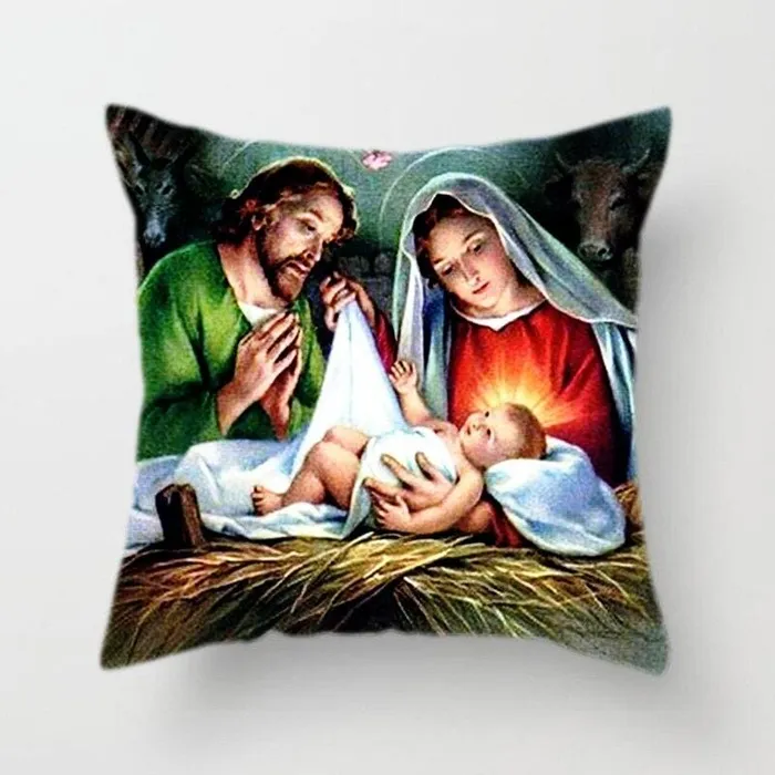 Lords Guidance Earrings Christian Pillow Coverbr Nativity