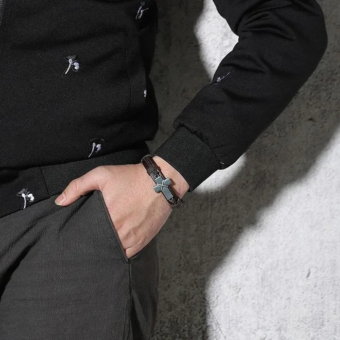 Lords Guidance Mens Cross Bracelet br Retro Bracelets