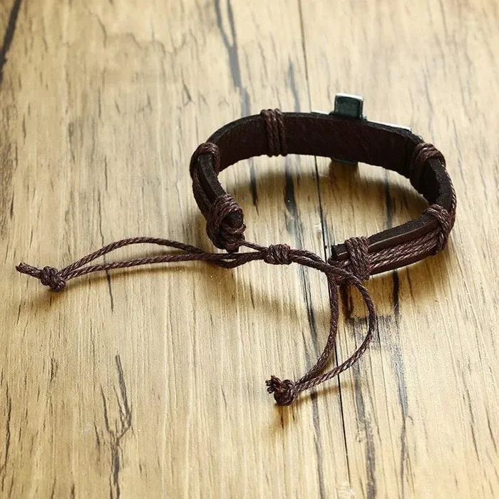 Lords Guidance Mens Cross Bracelet br Retro Bracelets