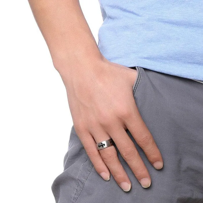 Lords Guidance Rings Christian Ring br Black Cross