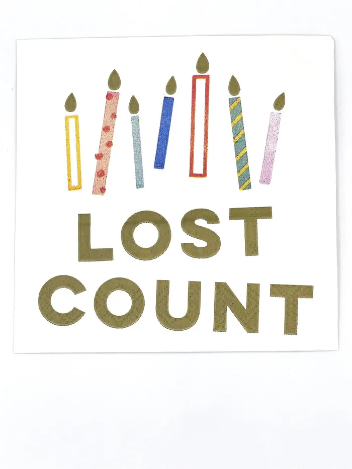 Lost Count Soiree Sisters Cocktail Napkins soireesisters Rings