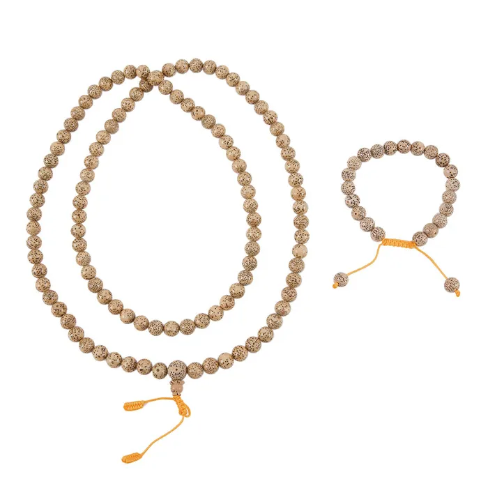 Lotus Seed Mala Beads Set Nirvana Mala Earrings