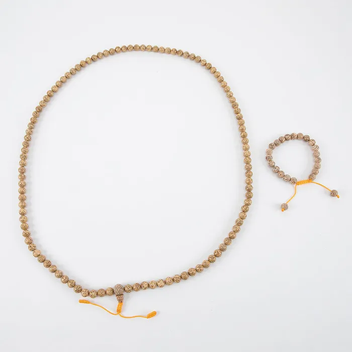 Lotus Seed Mala Beads Set Nirvana Mala Earrings