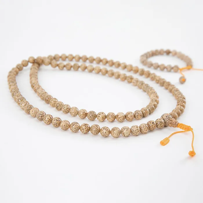 Lotus Seed Mala Beads Set Nirvana Mala Earrings