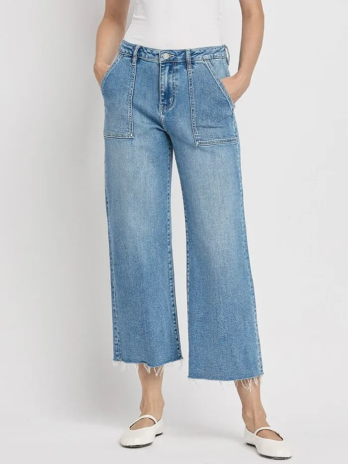 Loveret High Rise Utility Crop Wide Leg Flying MonkeyVervet Earrings