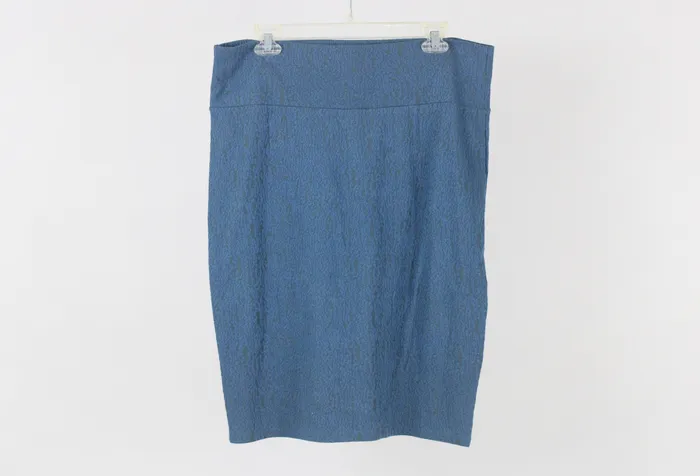 LuLaRoe Rings LuLaRoe Blue Stretch Pencil Skirt XL