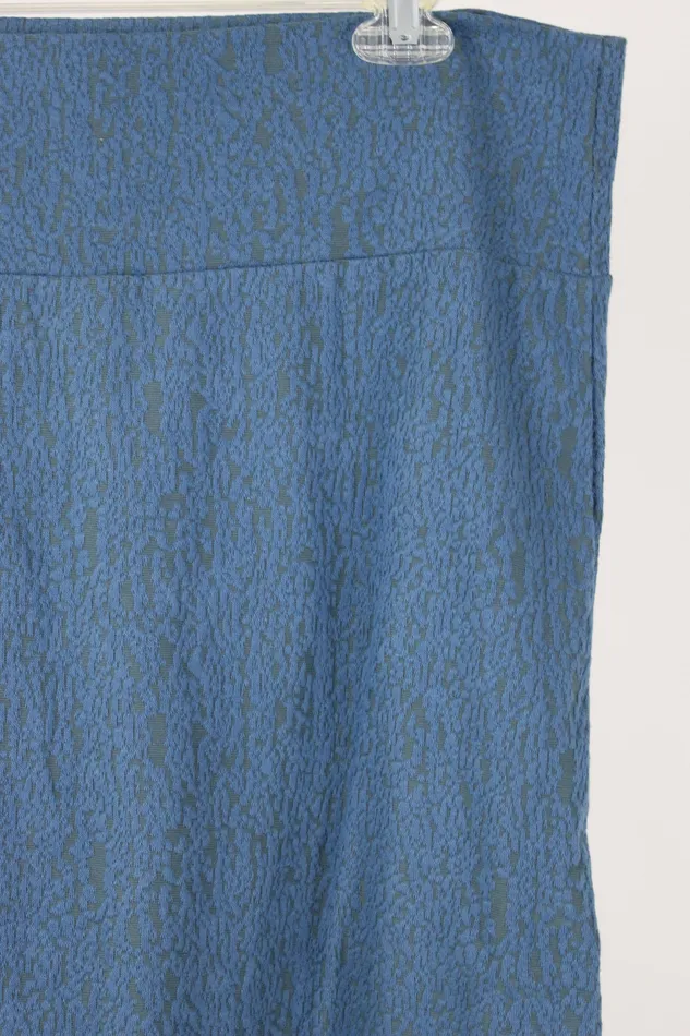 LuLaRoe Rings LuLaRoe Blue Stretch Pencil Skirt XL