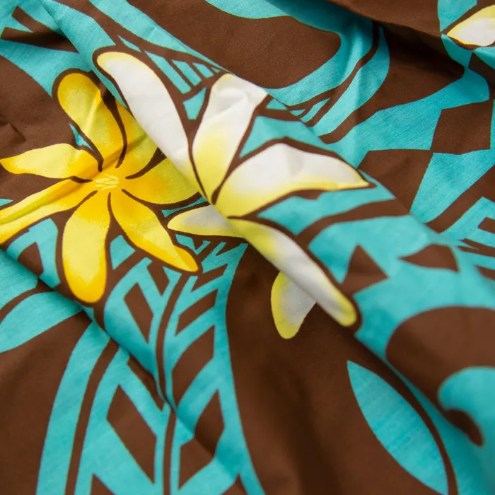 MALULANIO Malulani Keiki Childs Pau Hula Cotton Skirt Top Earrings