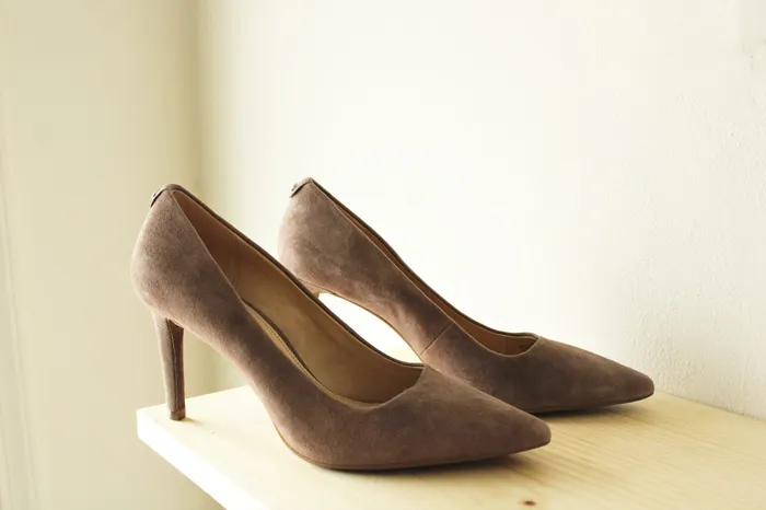 Michael Kors Earrings Michael Kors Taupe Suede Pointed Toe Heels Size 8