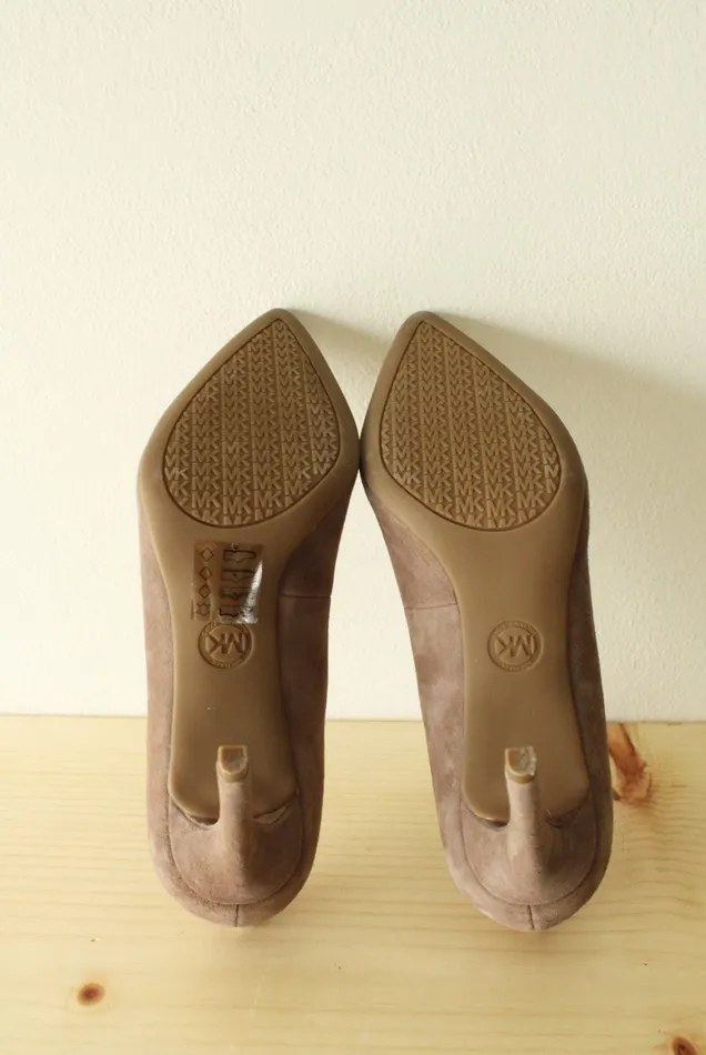 Michael Kors Earrings Michael Kors Taupe Suede Pointed Toe Heels Size 8