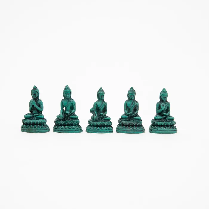 Mini Turquoise Buddha Statues Set of 5 DharmaCrafts Earrings