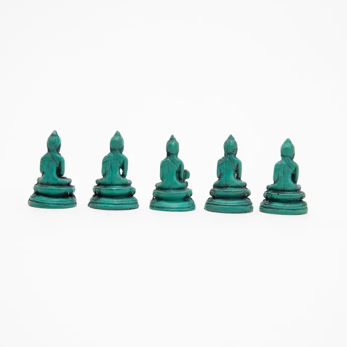 Mini Turquoise Buddha Statues Set of 5 DharmaCrafts Earrings