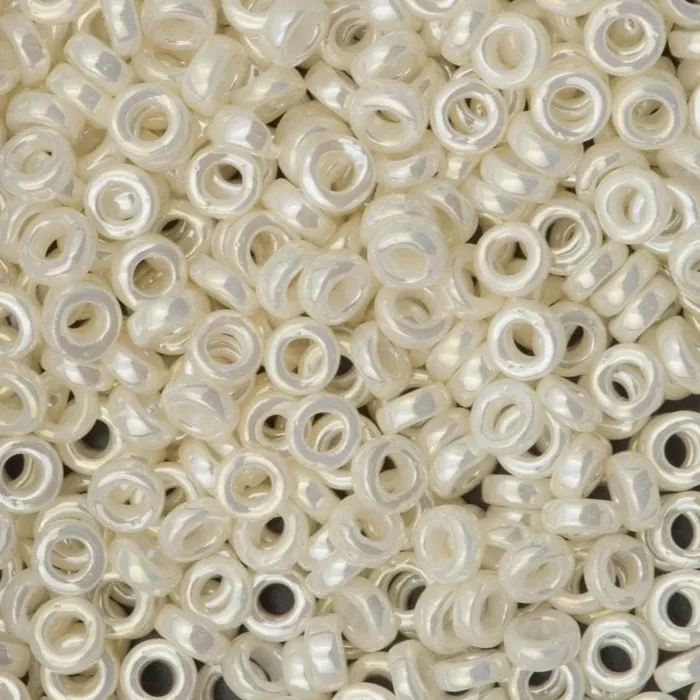 Miyuki Spacer Beads 3x1mm Antique Ivory Pearl Ceylon 0592 Peppy Beads Earrings