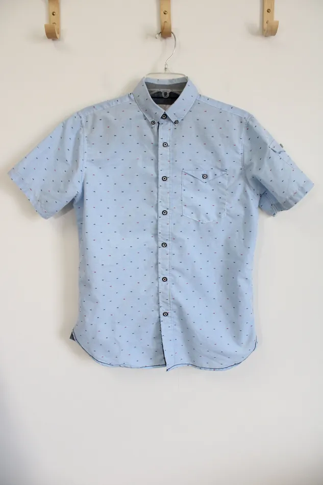 Modern Culture Modern Culture Blue Fish Patterned Top S Rings