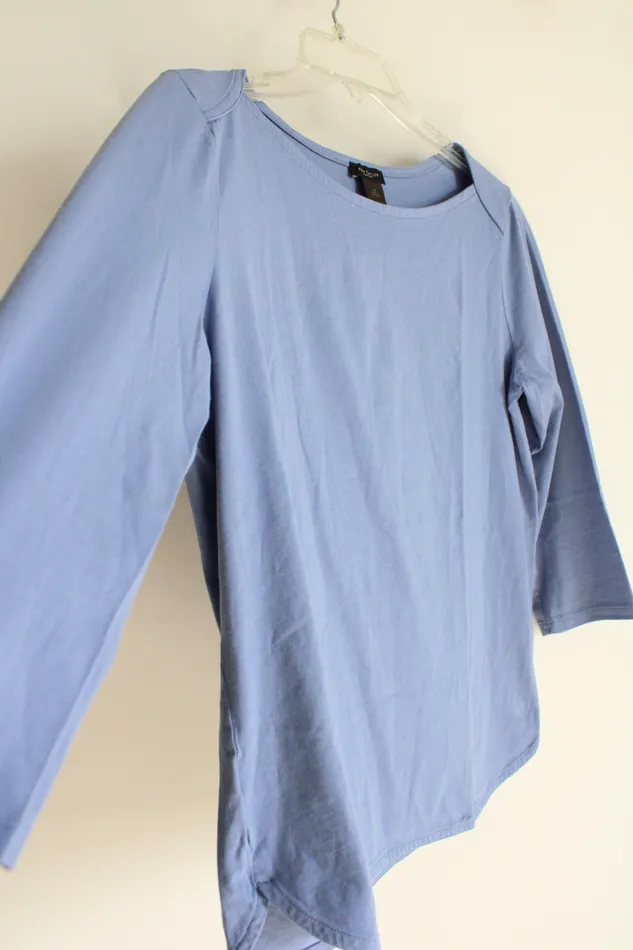 Necklaces Ann Taylor Factory Light Blue Long Sleeved Shirt M Ann Taylor LOFT