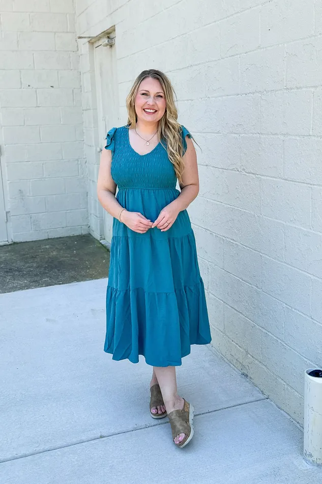 Necklaces Blu Pepper You Look Like You Love Me Dress Teal