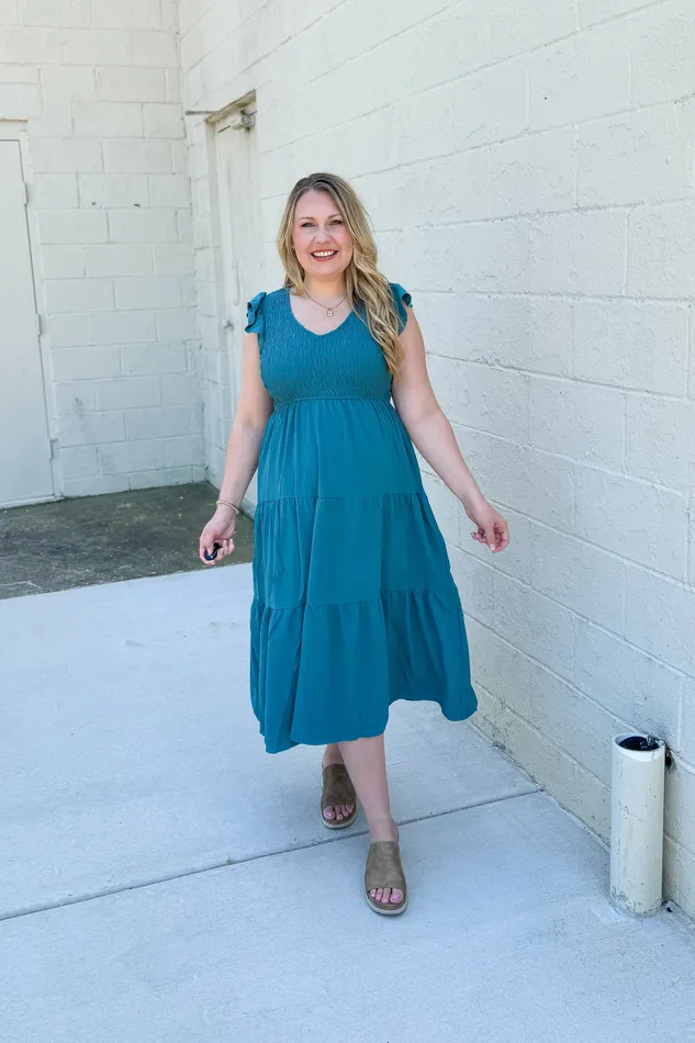 Necklaces Blu Pepper You Look Like You Love Me Dress Teal