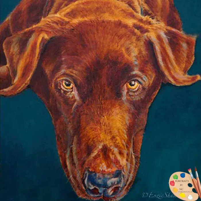 Necklaces Brown Labrador Custom Painted Oil Portrait Portraits by NC