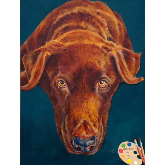 Necklaces Brown Labrador Custom Painted Oil Portrait Portraits by NC