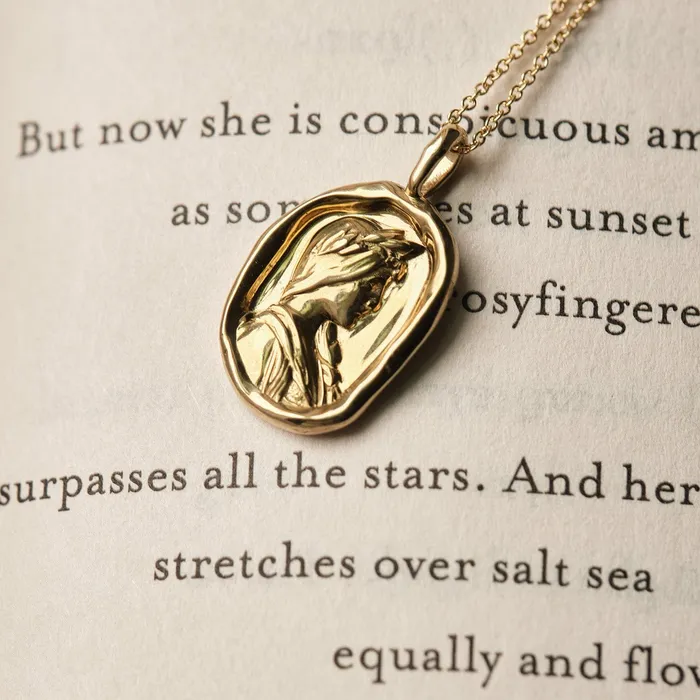 Necklaces COMMON ERA Sappho Molten Gold Pendant