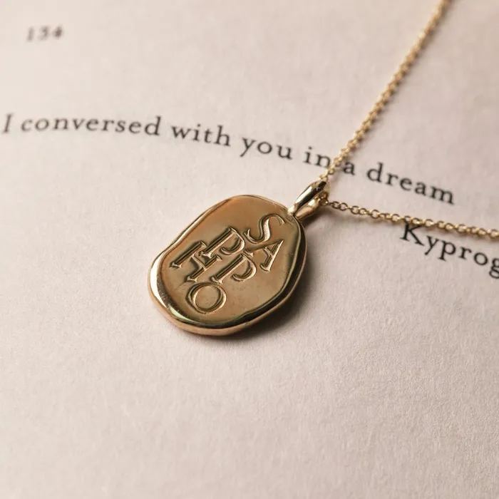 Necklaces COMMON ERA Sappho Molten Gold Pendant