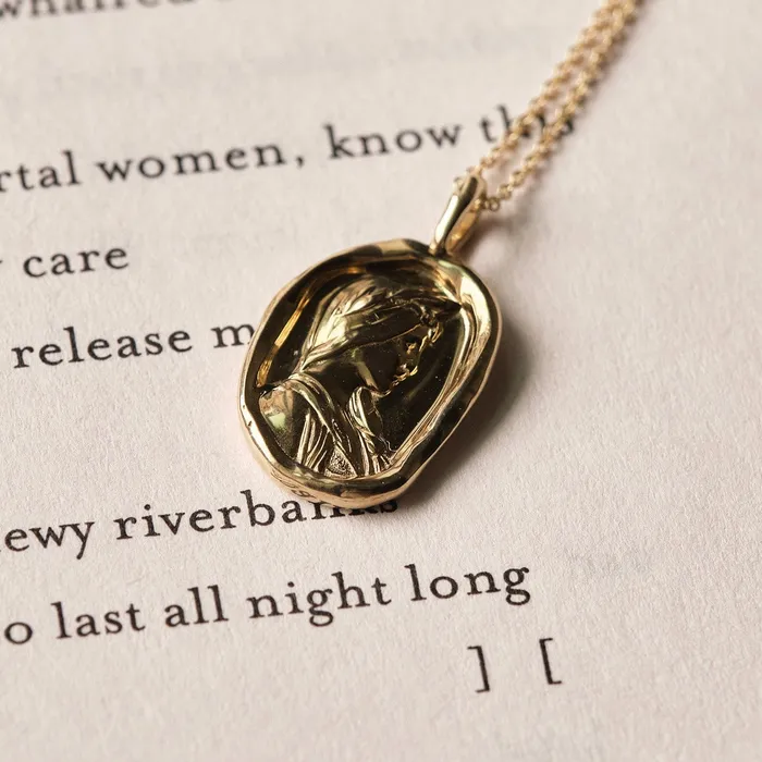 Necklaces COMMON ERA Sappho Molten Gold Pendant