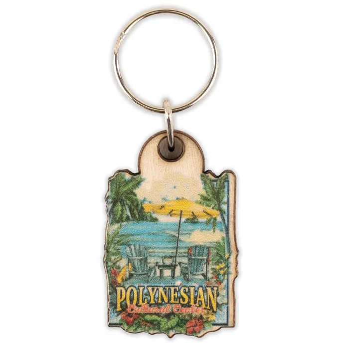 Necklaces GREATMOUNTAINWE Polynesian Cultural Center Perfect Beach Day Wooden Fob and Keyring