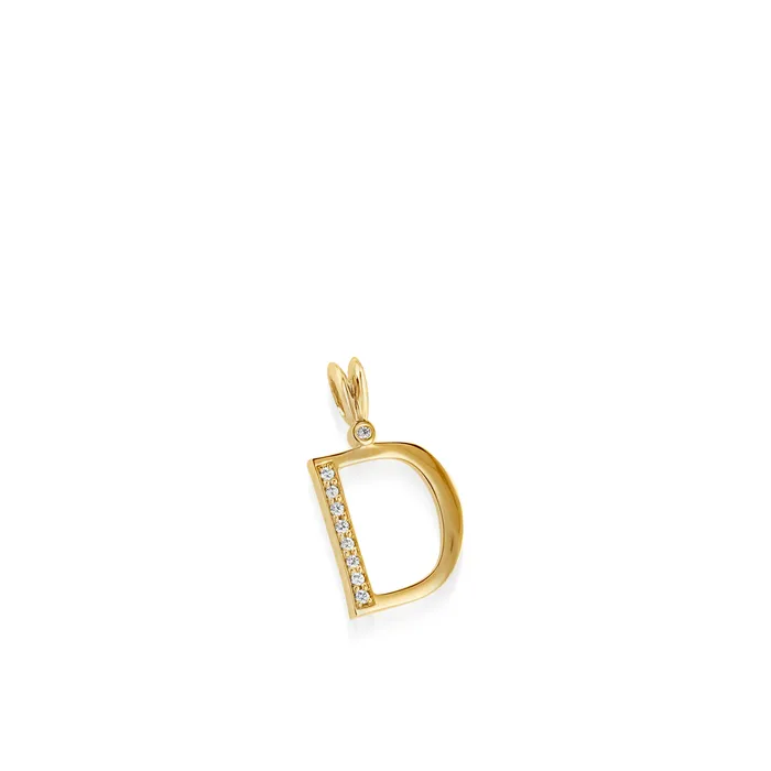 Necklaces Initial D Diamond Medallion Pendant John Atencio