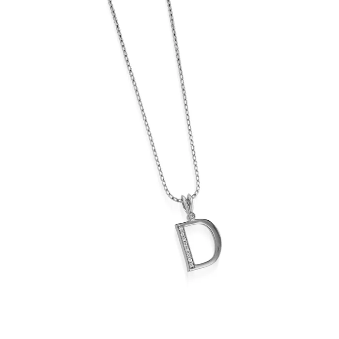 Necklaces Initial D Diamond Medallion Pendant John Atencio