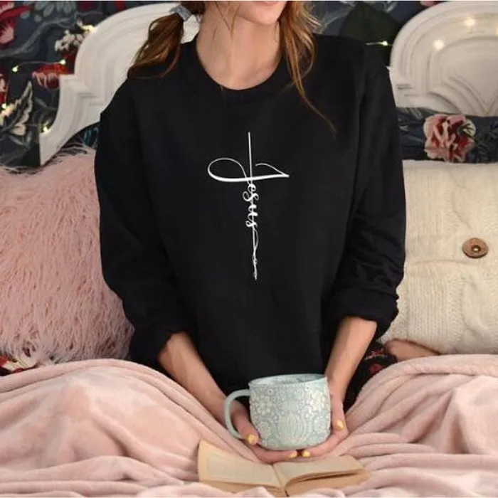 Necklaces Lords Guidance Christian Sweatshirt br Jesus Cross