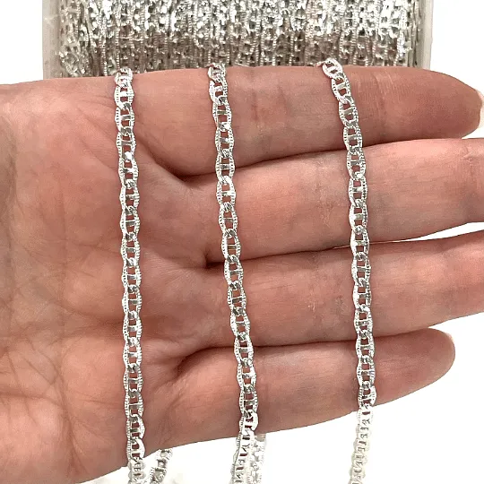 Necklaces Peppy Beads 1 Meter Silver Plated Brass 35mm Chain