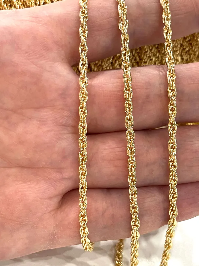 Necklaces Peppy Beads 24Kt Shiny Gold Plated Soldered Chain 2mm Gold Plated Necklace Chain Necklaces Peppy Beads 24Kt Shiny Gold Plated Soldered Chain 2mm Gold Plated Necklace Chain